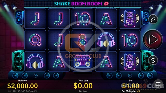 Giao diện chơi Shake Boom Boom ở nhà cái Vn88