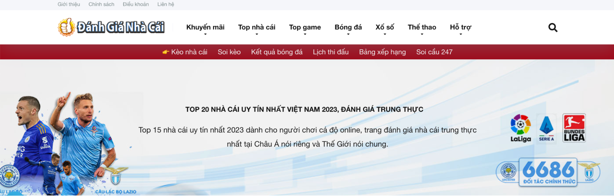 Giao diện trang web danhgianhacai me