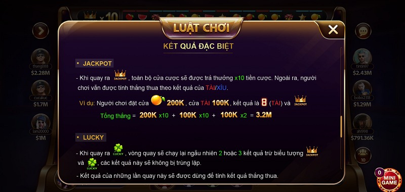 Phần thưởng Jackpot vô cùng hậu hĩnh chỉ có tại Xèng 777