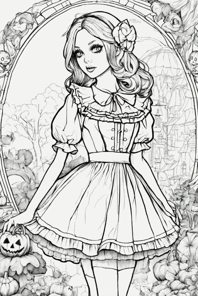 50+ Ảnh tranh tô màu công chúa chibi đẹp dành tặng các bé