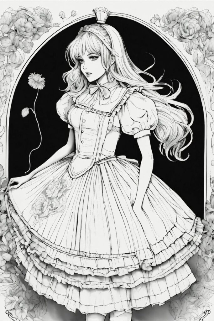 50+ Ảnh tranh tô màu công chúa chibi đẹp dành tặng các bé