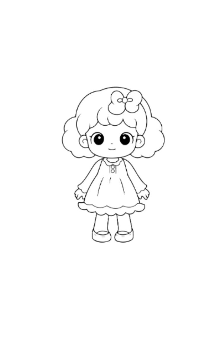 Tổng hợp 99+ Tranh tô màu búp bê giấy đơn giản cho các bé