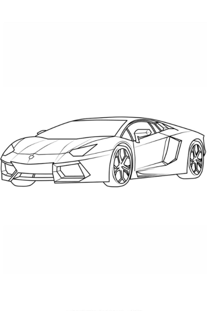 Tranh tô màu ô tô lamborghini 3