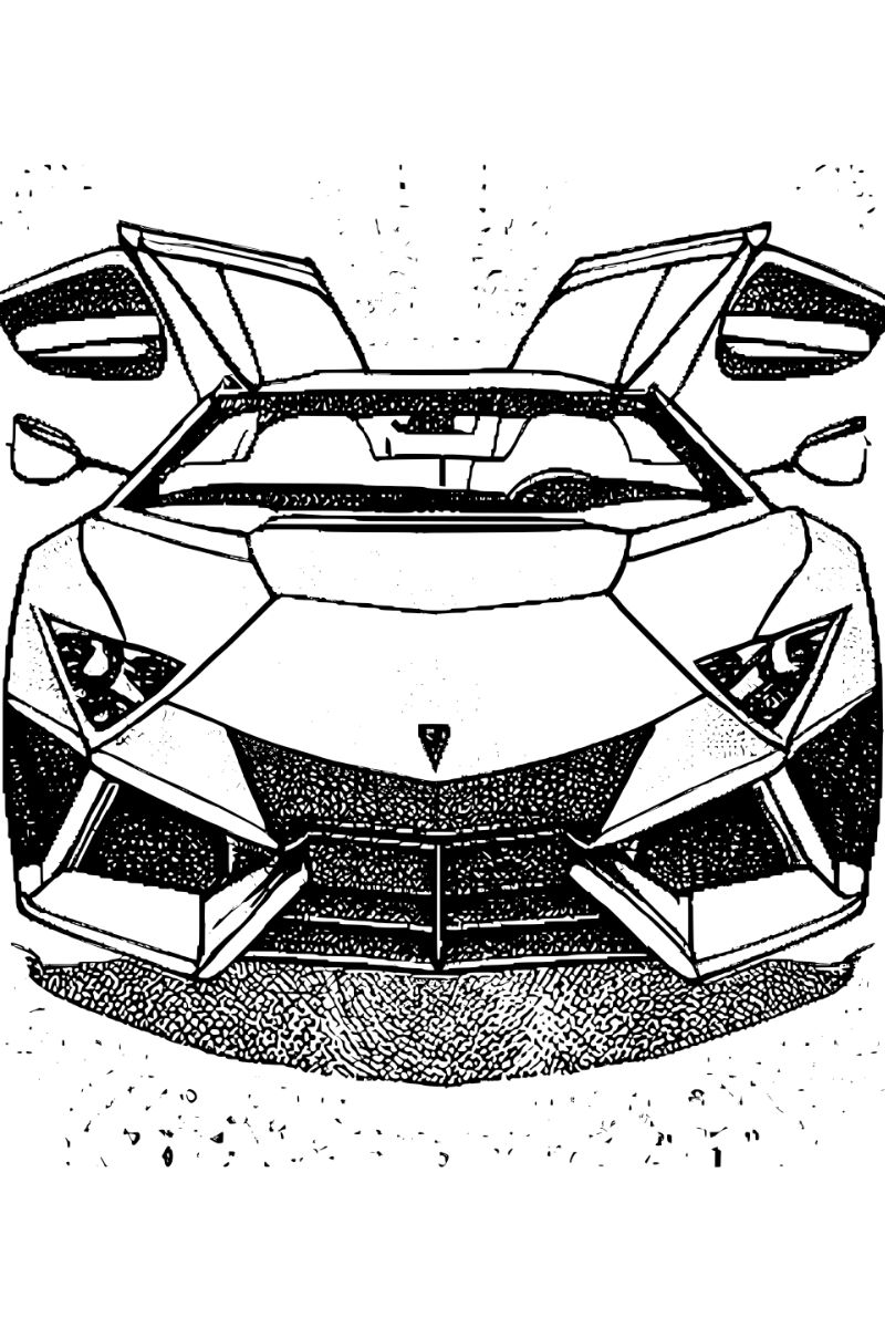 Tranh tô màu ô tô lamborghini 4