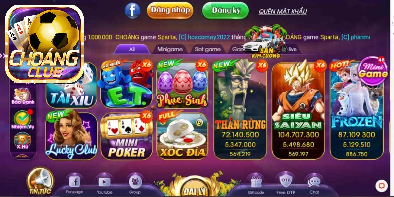 Giao diện app Choáng Club thân thiện, dễ thao tác hơn web!