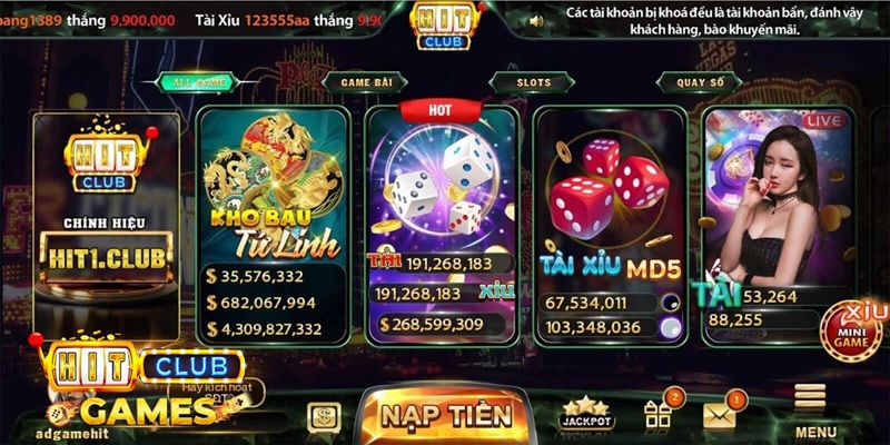 Những trò chơi nổi bật tại Hitclub